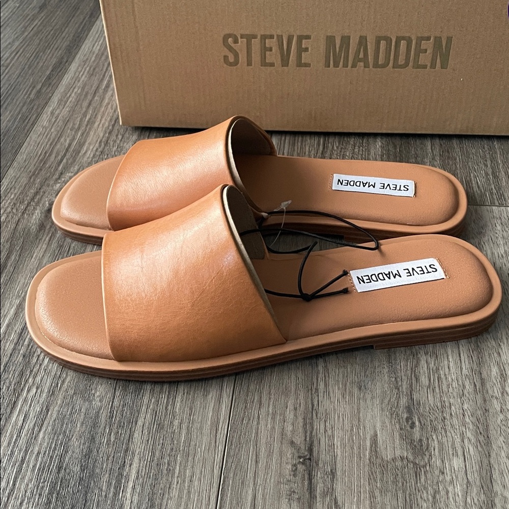 Steve Madden - Women’s Leather Slide Sandals